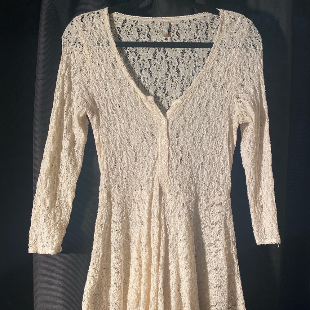 Free people cream shirt